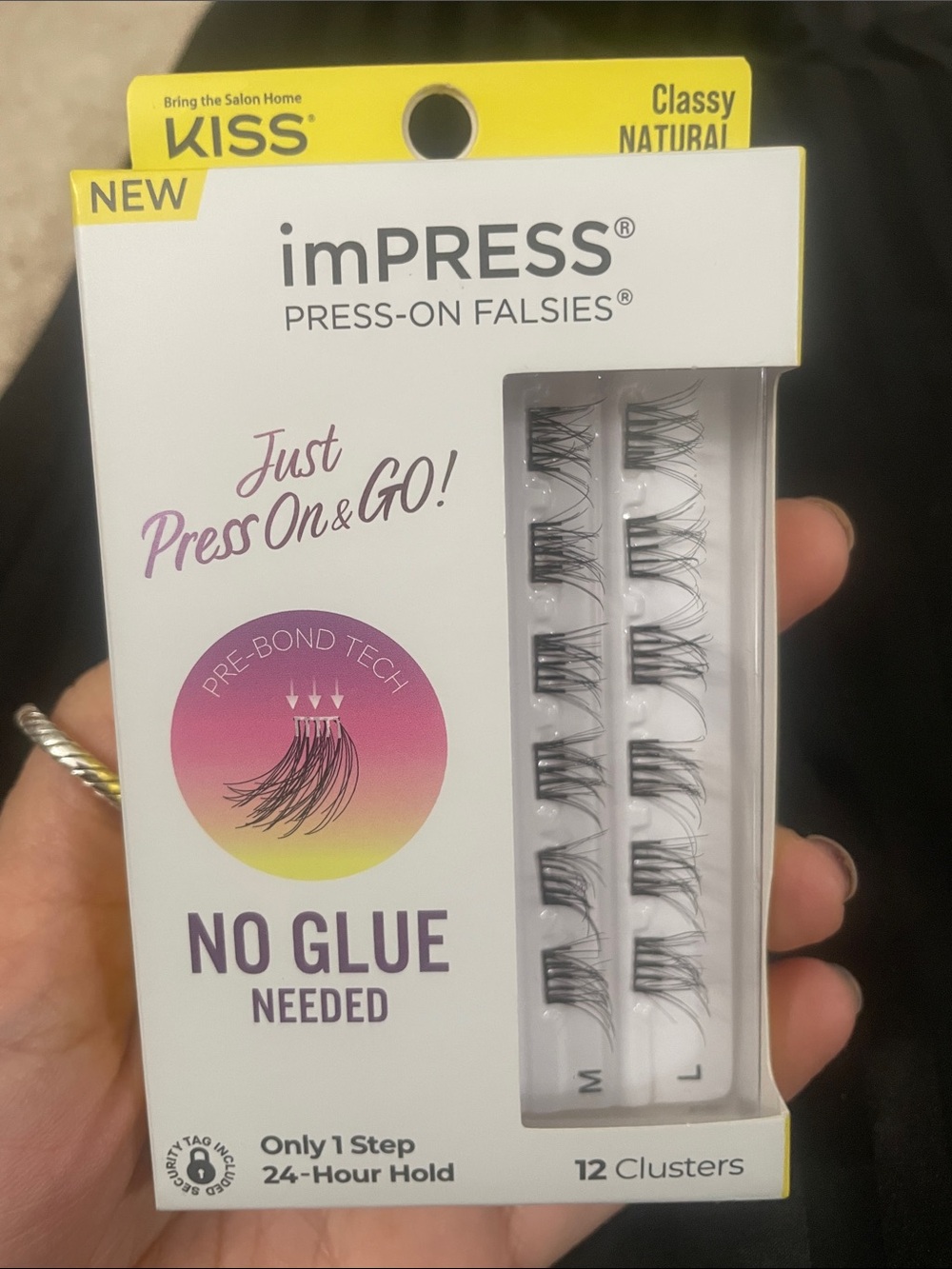 Kiss imPRESS Press-On Falsies Clusters - Black